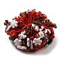 Christmas Theme Girls Hair Accessories, Ponytail Holder, Elastic Hair Ties, with Resin Beads, Mixed Shapes