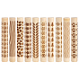 10Pcs 10 Styles Wooden Handle Clay Texture Roller, Pottery Tools