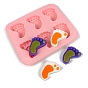 6 Cavity Foot Print Cake Mold DIY Food Grade Silicone Mold, for DIY Cake Chocolate Bakeware