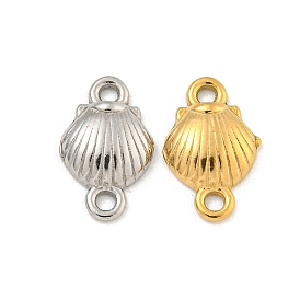 Ion Plating(IP) 304 Stainless Steel Links Connector Charms, Shell Shape