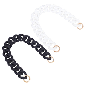Acrylic Large Flat Chain Bag Strap, for Handbag Straps Replacement Accessories