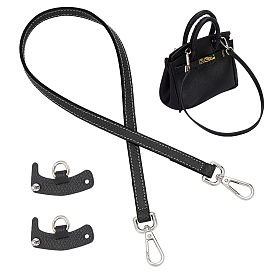 Poignées de sac en cuir et connecteur de boucle triangulaire de sac non endommagé, couvercle de poignée de sac amovible sans poinçon