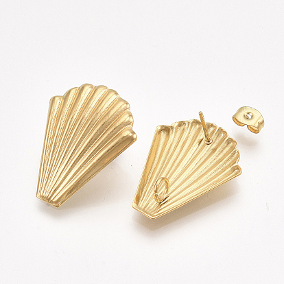 304 Выводы серьги из нержавеющей стали шпилька, с петлей и ушными гайками / серьгами, гребешок