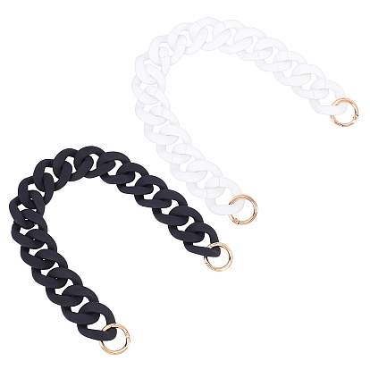 Acrylic Large Flat Chain Bag Strap, for Handbag Straps Replacement Accessories