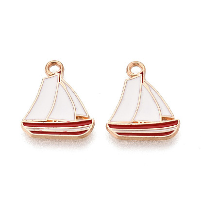 Подвески из эмали и сплава, Парусник прелести, золотые