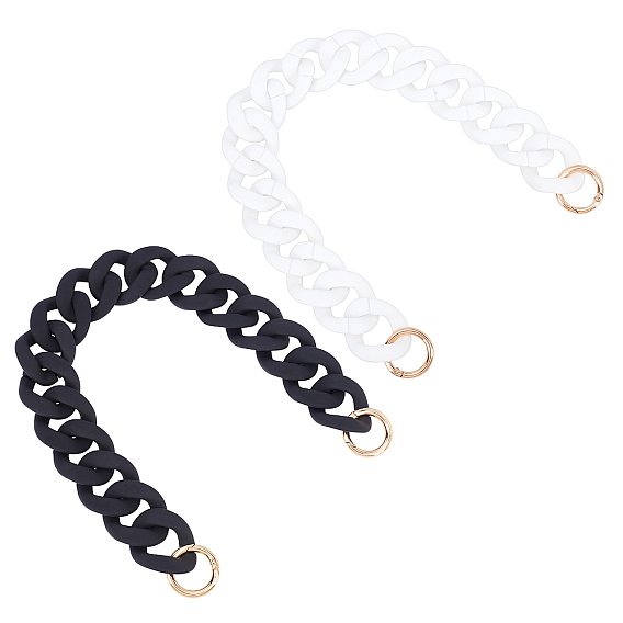 Acrylic Large Flat Chain Bag Strap, for Handbag Straps Replacement Accessories