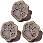 3Pcs Paw Print Zinc Alloy Clips, for Paper Document, School Office Supplies