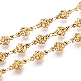 5м 304 звенья цепи из нержавеющей стали с цветочным узором, пайки, с катушкой, ионное покрытие (ip)