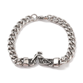 304 Stainless Steel Viking Motorcycle Link Chain Bracelets for Men