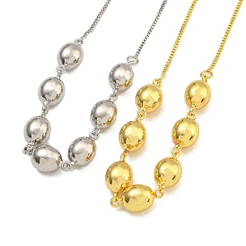 Rack Plating Brass Round Bib Necklaces for Women, Cadmium Free & Lead Free, Long-Lasting Plated