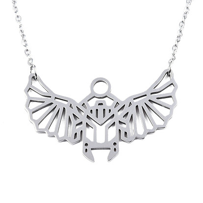 201 подвесные из нержавеющей стали ожерелья, с кабельными цепями, скарабей