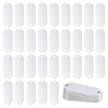 Aluminum Connector Charms, Oval Stamping Blank Tags