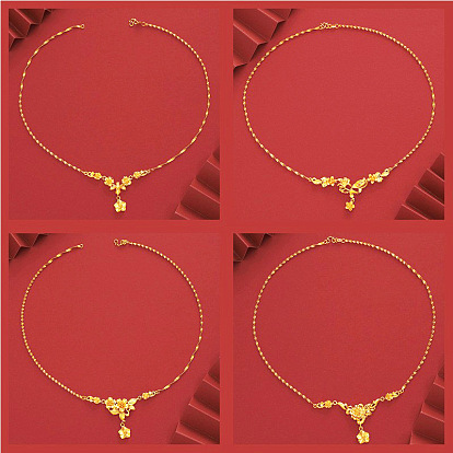 Латунные цветочные подвески-ожерелья для свадебных украшений