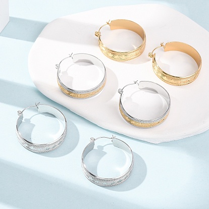304 Stainless Steel Hoop Earrings for Women