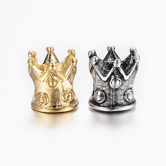 304 из нержавеющей стали европейские шарики, бусины с большим отверстием, корона