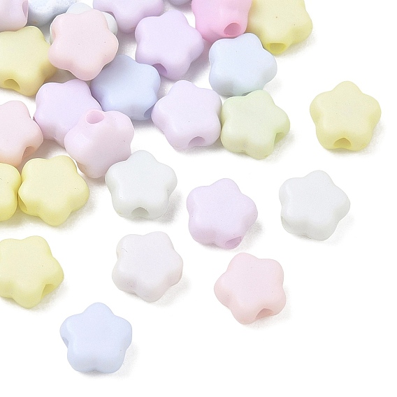 Perles acryliques opaques, fleur