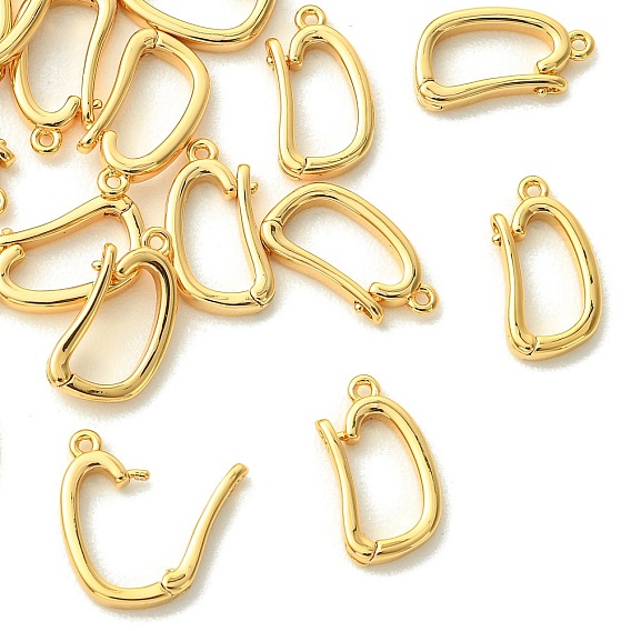 SHEGRACE Brass Snap Clasps, Nuggets, Cadmium Free & Lead Free & Nickel Free