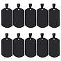 201 Stainless Steel Stamping Blank Tag Pendants, Rectangle