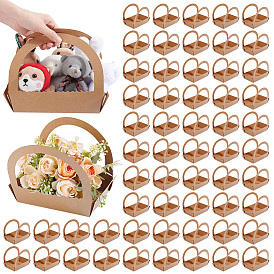 Корзинки из крафт-бумаги коробки для печенья, коробки для выпечки и сладостей, прямоугольные