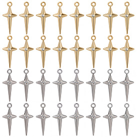 40шт 2 цветной сплав подвески со стразами, крест прелести