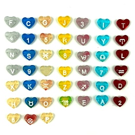 DIY Heart Pendants Silicone Molds, Resin Casting Molds, For UV Resin, Epoxy Resin Craft Making, Alphabet & Constellation & Number