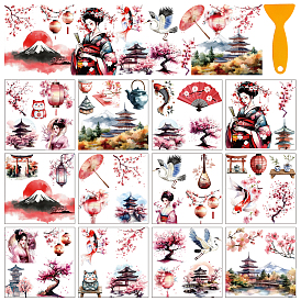 12 листы 12 наклейки из ПВХ в стиле, пленка теплопередачи, для оформления окон