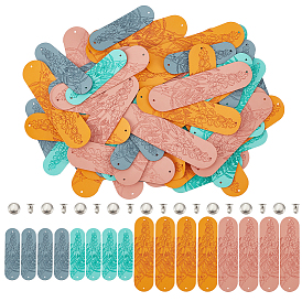 56 наборы 4 стили этикетки из искусственной кожи, бирка с тиснением ручной работы, с отверстиями, для джинсов своими руками, , обуви, аксессуары для шляп