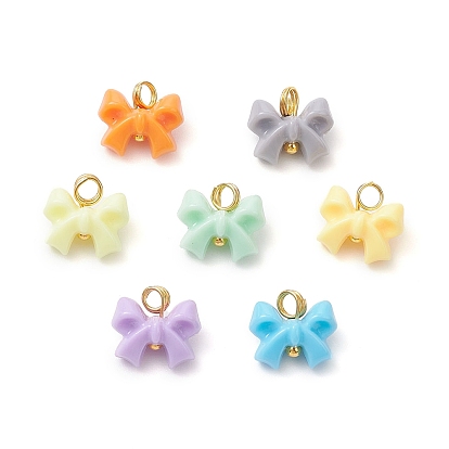 Непрозрачный акрил с латунными подвесками, бантом, золотые