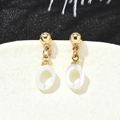 Овальные серьги-гвоздики из латуни, с оболочкой, без кадмия и без свинца, долговечный, стойки покрытие