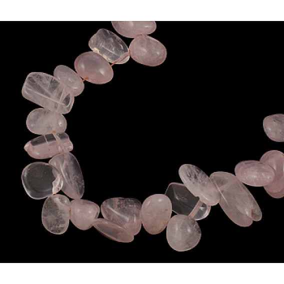 Naturel a augmenté perles de quartz brins, 10~20x8~15mm, Trou: 1mm