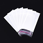Pearl Film Cellophane Bags, OPP Material, Self-Adhesive Sealing, with Hang Hole, Rectangle