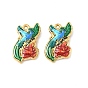 304 нержавеющей стальной эмали подвески, ионное покрытие (ip), амулеты птиц, золотые
