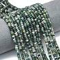 Природные моховой агат бисер нитей, матовые, рондель