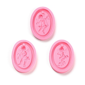 Oval with Angel Pendant DIY Statue Silicone Molds, Portrait Sculpture Resin Casting Molds, for UV Resin & Epoxy Resin Jewelry Making