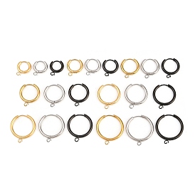 316 стали обруча серьги выводы из нержавеющей, с петлей, ионное покрытие (ip), долговечный