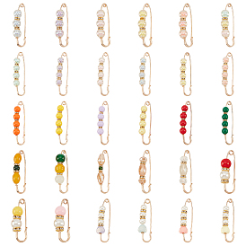 30шт. 30 набор пластиковых брошей-булавок в форме круга, сердца и овала, Светло-золотой железный свитер, шаль, зажимы для талии, штаны, удлинитель, одежда, платья, украшения