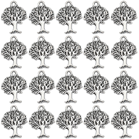 100 подвеска из сплава в тибетском стиле, без свинца и без кадмия, древо жизни