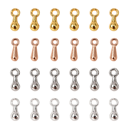 200Pcs 4 Colors Alloy Charms, Chain Extender Drop, Cadmium Free & Lead Free, Teardrop