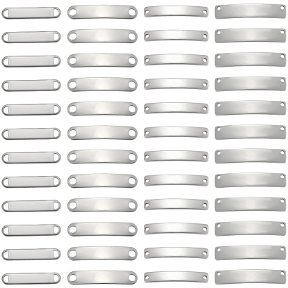 80 шт. 4 стили 201 звенья/соединители из нержавеющей стали, штамповка пустой метки, разнообразные, не тускнеет