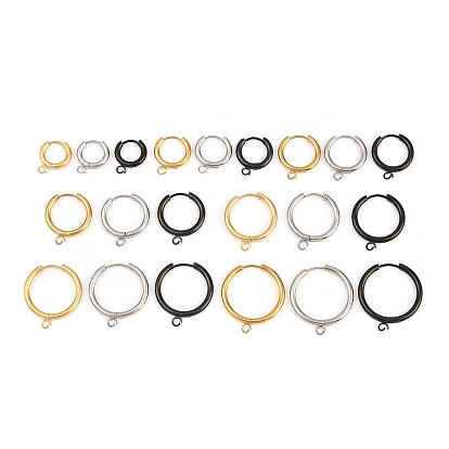 316 стали обруча серьги выводы из нержавеющей, с петлей, ионное покрытие (ip), долговечный