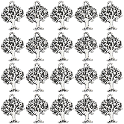 100 подвеска из сплава в тибетском стиле, без свинца и без кадмия, древо жизни