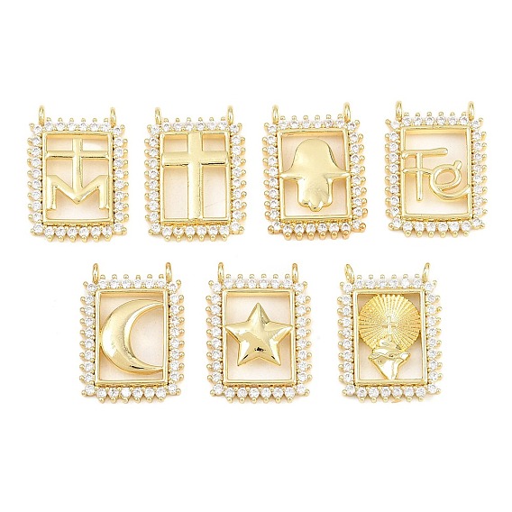 Латунные микро проложить кубического циркония подвески, долговечный, стойки покрытие, без свинца и без кадмия, реальный 18 k позолоченный