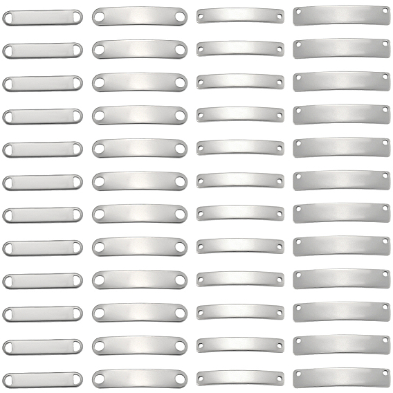 80 шт. 4 стили 201 звенья/соединители из нержавеющей стали, штамповка пустой метки, разнообразные, не тускнеет