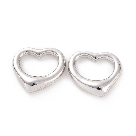 Rack Plating Alloy Linking Rings, Cadmium Free & Lead Free & Nickle Free, Heart