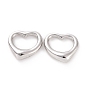 Rack Plating Alloy Linking Rings, Cadmium Free & Lead Free & Nickle Free, Heart