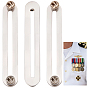 4Pcs 304 Stainless Steel & Brass Brooches, Oval