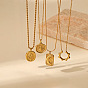 304 ожерелья с подвесками из нержавеющей стали для женщин, золотые