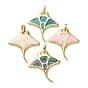 Латунь эмаль подвески, очарование манты, долговечный, стойки покрытие, без кадмия и без свинца, реальный 18 k позолоченный