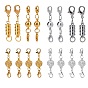 Brass & Alloy Rhinestone Magnetic Clasps Converter, with Lobster Claw Clasps