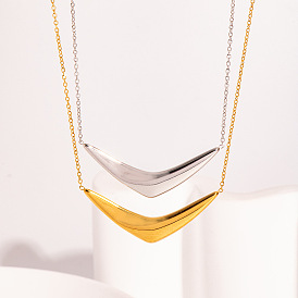 Элегантные V-образные 304 подвески из нержавеющей стали для женщин, простой и универсальный